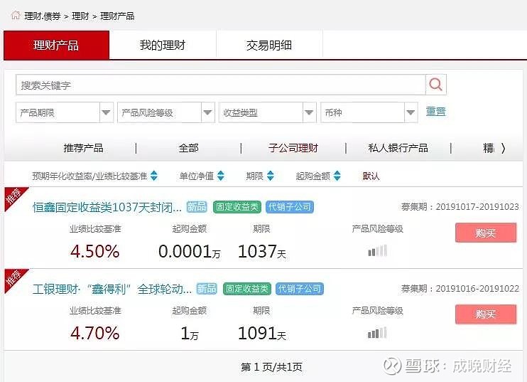 官网理财产品(理财产品信息平台)