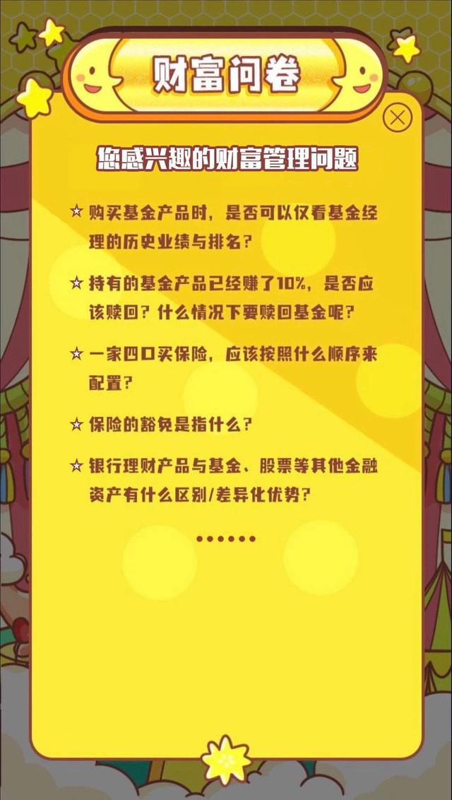 理财投资问卷(关于理财的问卷)