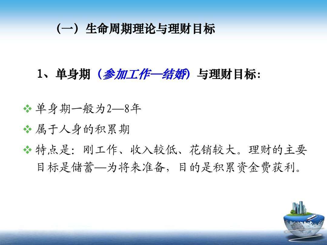 单身期理财(单身期理财规划ppt)